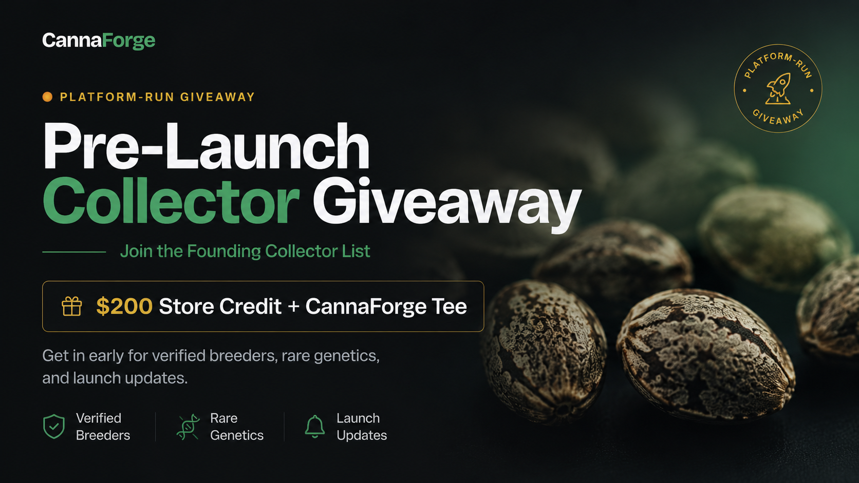 CannaForge Pre-Launch Collector Giveaway