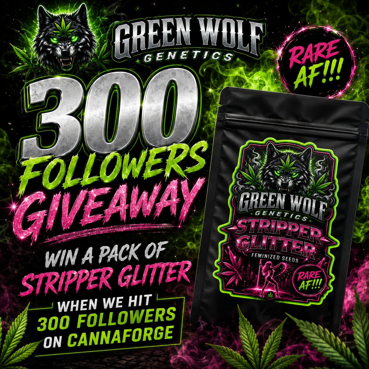 Green Wolf Genetics Gains 300 Followers!